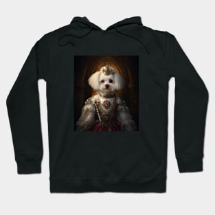 Graceful Bichon Frisé - Medieval Spanish Princess Hoodie